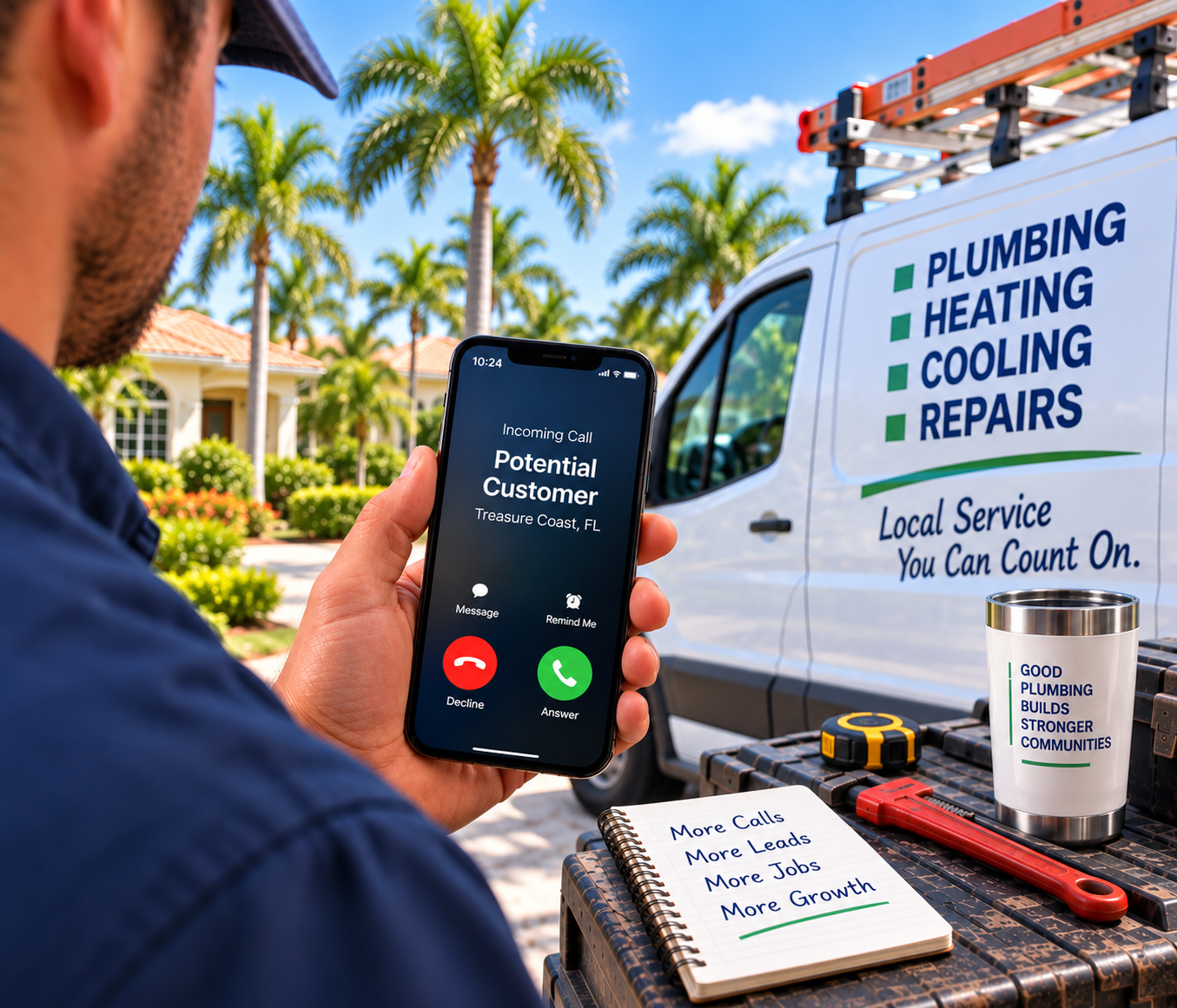 GET INSTANT CUSTOMER CALLS AND FORMS SENT VIA PHONE, TEXT AND EMAIL
